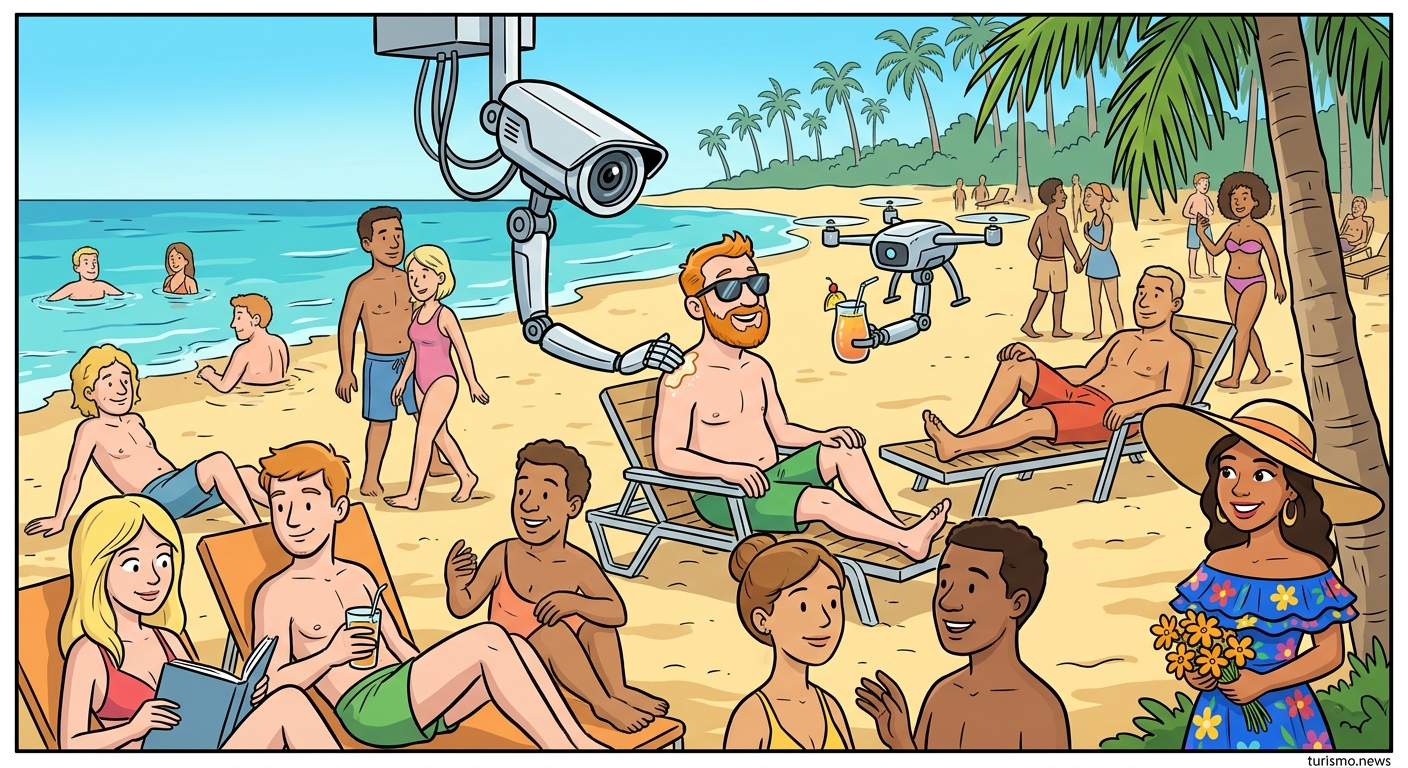 Monitoreo inteligente, hoteles resorts Punta Cana Bávaro, IA seguridad, MITUR, detección